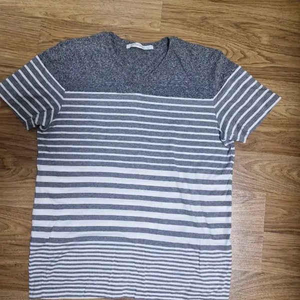 [BUNJANG] Songzio 100% Cotton Basic House Striped T-Shirt (2 pcs) / 송지오 면 100프로 베이직하우스 단가라 티셔츠 2벌