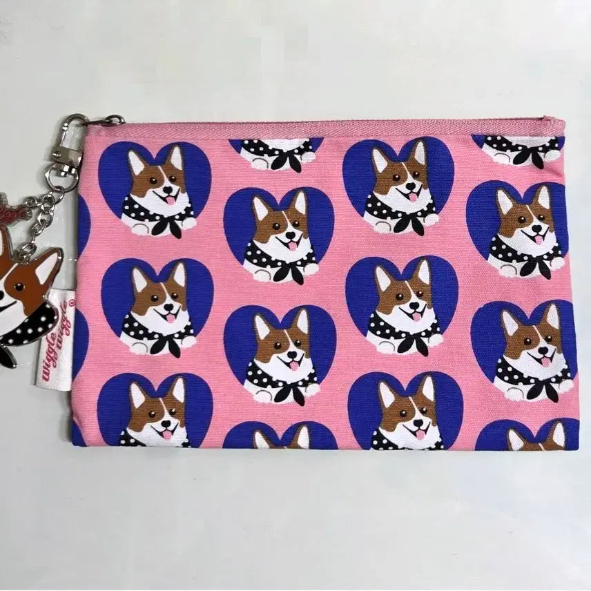 [BUNJANG] WiggleWiggle Corgi Pouch & Keyring Set / [새상품] 위글위글 코기 파우치&키링