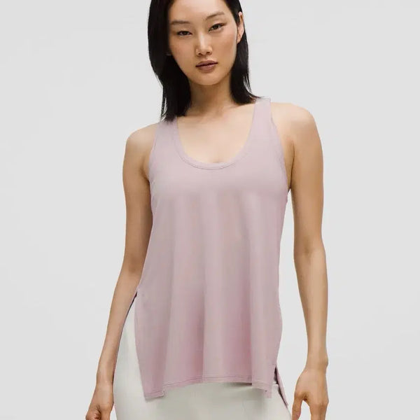 [BUNJANG] Lululemon Silk Appeal Side Slit Tank Top Mauve Grey / 룰루레몬 실크어필 사이드 슬릿 탱크탑