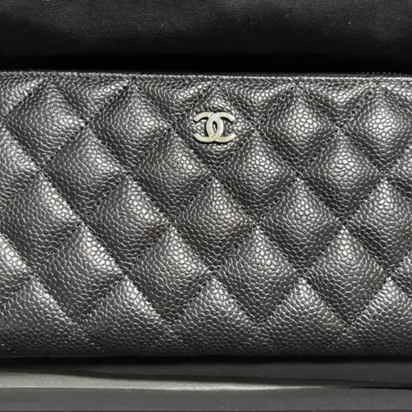 [BUNJANG] Chanel Caviar Long Wallet Zip Silver Hardware / 샤넬 캐비어 장지갑 지퍼 은장