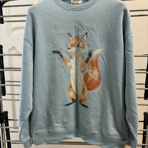 [BUNJANG] Acne Studios Fox Print Sweatshirt L / 아크네 스튜디오 포바 여우 프린팅 맨투맨 L
