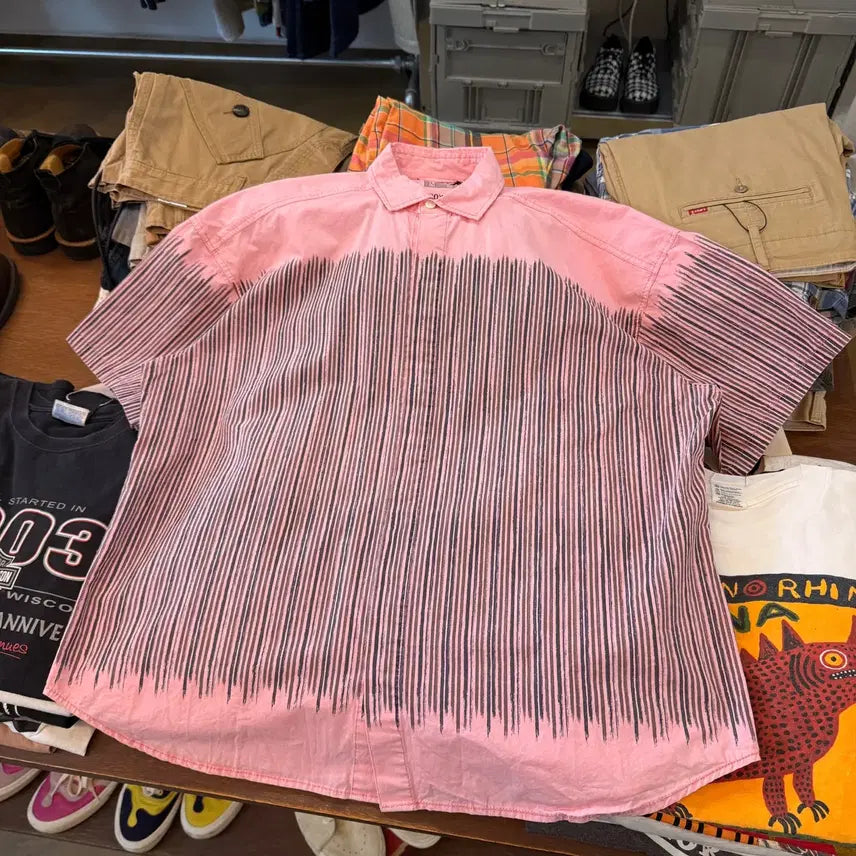 [BUNJANG] Cav Empt 19SS Vertical Stripe Short Sleeve Shirt L / 19SS 카브엠트 세로 스트라이프 숏 슬리브 셔츠 L