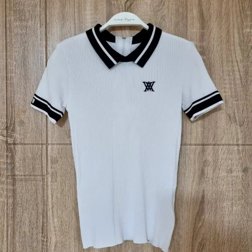 [BUNJANG] Anew Golf Women's Short Sleeve Knit Polo Shirt / 어뉴골프 카라 반팔 니트