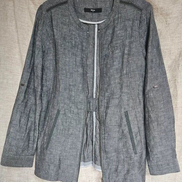 [BUNJANG] Datum Linen Blend Jumper / Datum그레이 린넨 점퍼