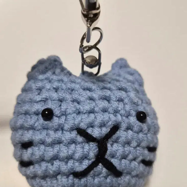 [BUNJANG] Handmade Knitted Cat Keychain / 핸드메이드,고양이키링