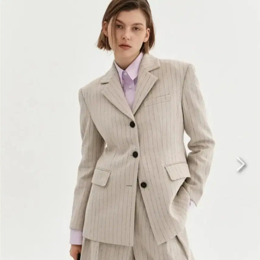 [BUNJANG] ORR Stripe Linen Blend Jacket / 오르 ORR 스트라이프 린넨 혼방 자켓