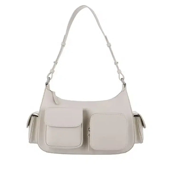 [BUNJANG] Barneys New York Italian Leather Pocket Bag Shoulder Bag Ivory (Cream) / 바니스뉴욕 이태리 레더 포켓백 아이보리(크림) 숄더백
