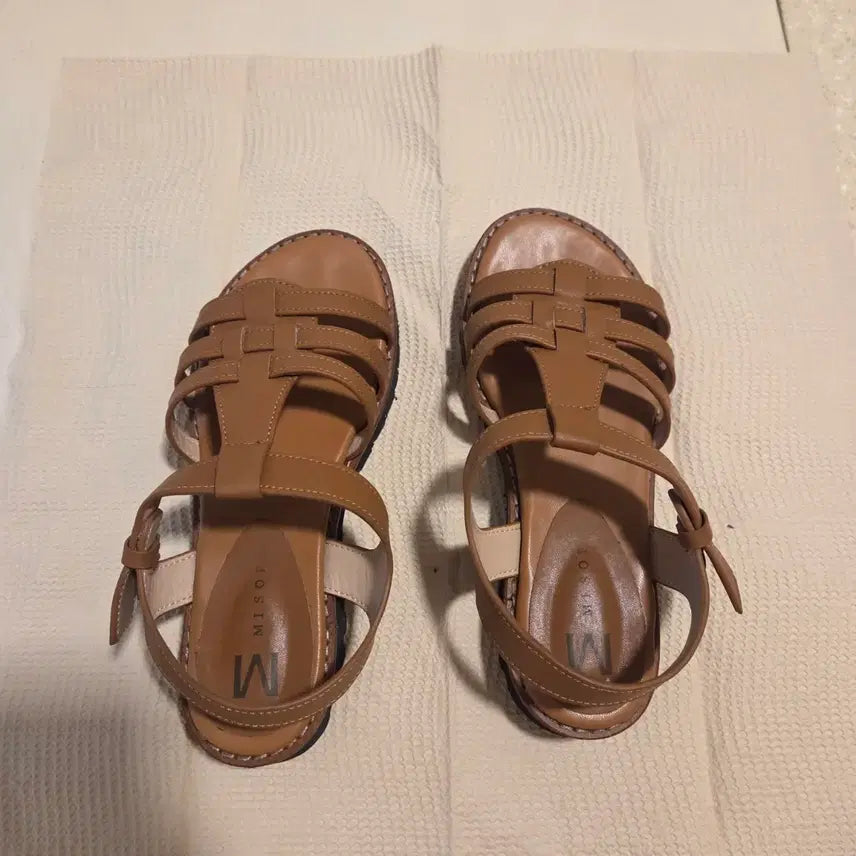 [BUNJANG] MisoPa Leather Sandals Brown 225 / 미소페 소가죽샌들 225