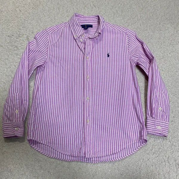 [BUNJANG] Polo Ralph Lauren Kids Pink Stripe Shirt Size 7 / 폴로 랄프로렌 키즈 아동 셔츠 핑크 스트라이프 7