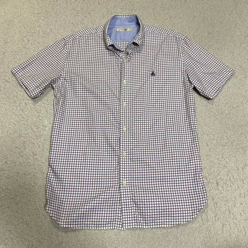 [BUNJANG] Beanpole Check Short Sleeve Shirt Size 95 / 빈폴 체크 반팔 셔츠 95