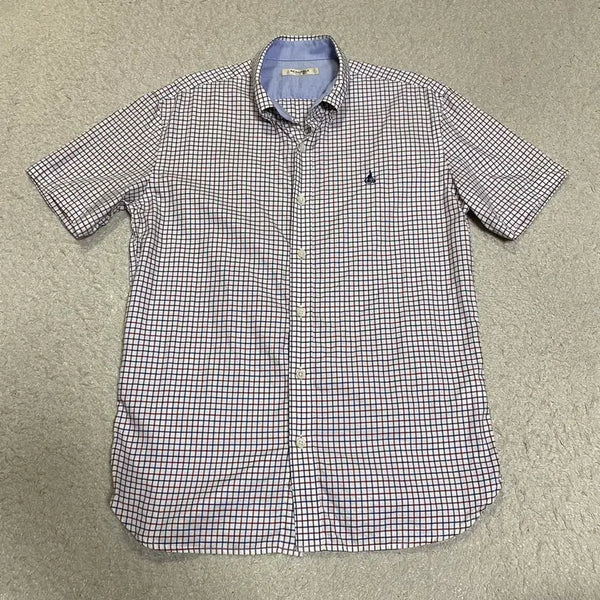 [BUNJANG] Beanpole Check Short Sleeve Shirt Size 95 / 빈폴 체크 반팔 셔츠 95