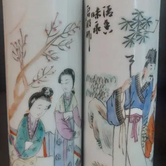 [BUNJANG] Qing Dynasty Tongzhi Period Celadon Porcelain Incense Container / 대청 동치년제 분채(천강채) 향통