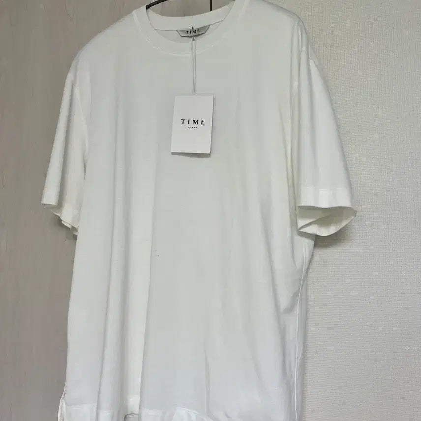[BUNJANG] Time Homme 25ss Half Sleeve Round Neck T-Shirt / 타임옴므 25ss 하프 슬리브 라운드넥 티셔츠 100