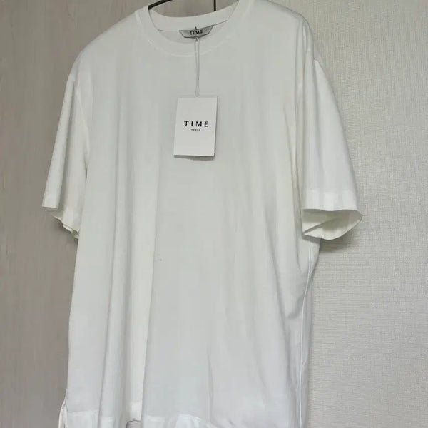 [BUNJANG] Time Homme 25ss Half Sleeve Round Neck T-Shirt / 타임옴므 25ss 하프 슬리브 라운드넥 티셔츠 100