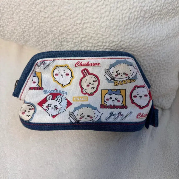 [BUNJANG] Chikawa Official Racco Hachiware Usagi Momonga Pouch / 먼작귀 정품 치이카와 파우치 새상품 판매 랏코 하치와레 우사기 모몽가