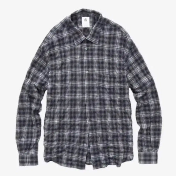 [BUNJANG] Polerouter Country Check Shirt Painted Navy / 3) 폴리테루 컨트리 체크셔츠 페인티드 네이비