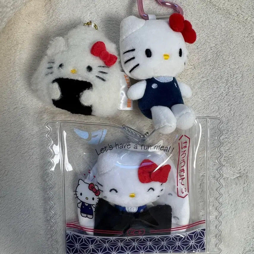 [BUNJANG] Hello Kitty 3 Types Plush Keychain Set / 헬로키티 키티 인형 팝업 키링 판매 산리오
