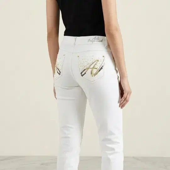[BUNJANG] ASK Skinny Jeans White Set (2) / ASK 스키니진 화이트 2종 미사용