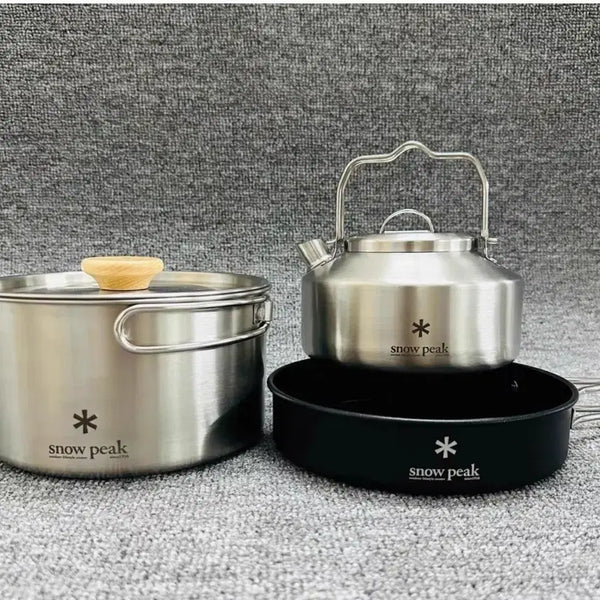 [BUNJANG] Snow Peak Camping Cookware & Kettle Set / 스노우피크 캠핑 코펠/케틀 3세트