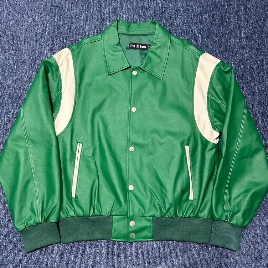 [BUNJANG] Trip Sense Unisex Stitch Oversized Varsity Jacket / (M2) 트립스센스 유니섹스 스티치 오버 바시티 자켓