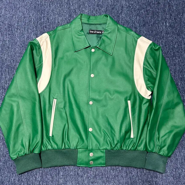 [BUNJANG] Trip Sense Unisex Stitch Oversized Varsity Jacket / (M2) 트립스센스 유니섹스 스티치 오버 바시티 자켓
