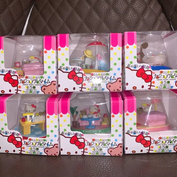 [BUNJANG] Sanrio Hello Kitty Casual Time 2005 Classic Figures Set / 권력의 끝 헬로키티 캐주얼 타임 2005년 고전 키티 피규어