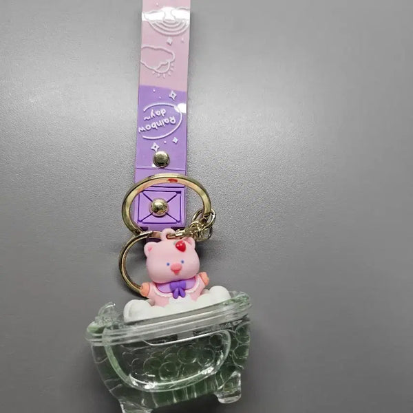 [BUNJANG] Cute Pig Bathing Keychain / 돼지 목욕 키링