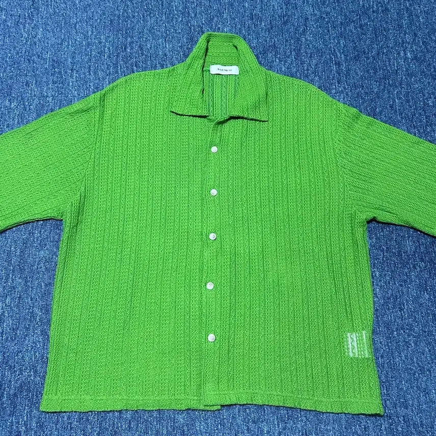 [BUNJANG] Green Knit Shirt / (FREE) 여름 니트 셔츠 (그린)
