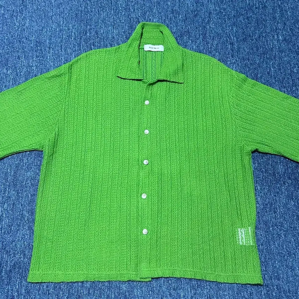 [BUNJANG] Green Knit Shirt / (FREE) 여름 니트 셔츠 (그린)