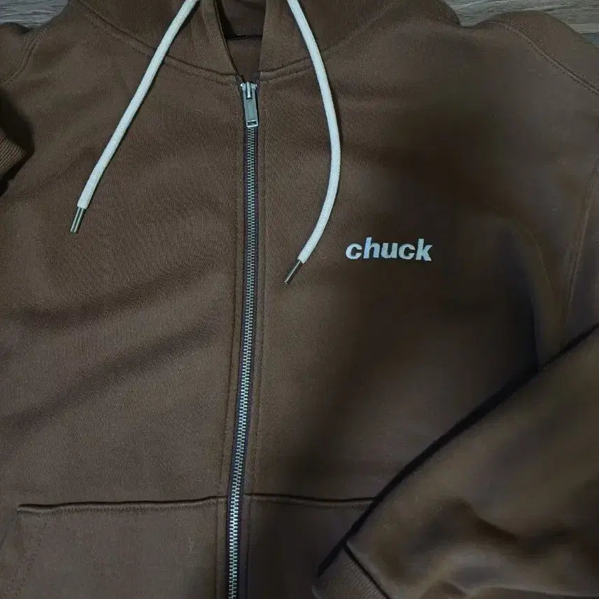 [BUNJANG] Chuck Hoodie Zip-Up Brown / 척 후드집업 브라운