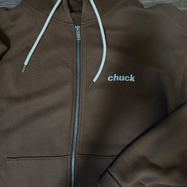 [BUNJANG] Chuck Hoodie Zip-Up Brown / 척 후드집업 브라운