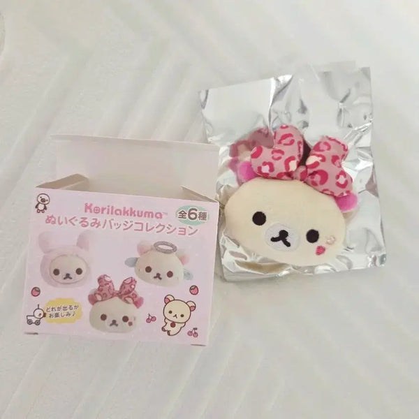[BUNJANG] Korilakkuma Leopard Print Plush Badge / 코리락쿠마 가득 호피 코리락쿠마 인형 뱃지 토끼