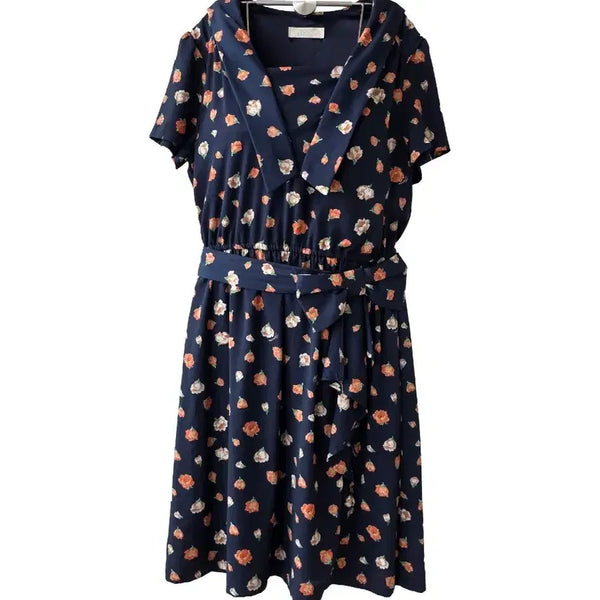 [BUNJANG] Navy Belted Dress / S/네이비 벨티드 원피스