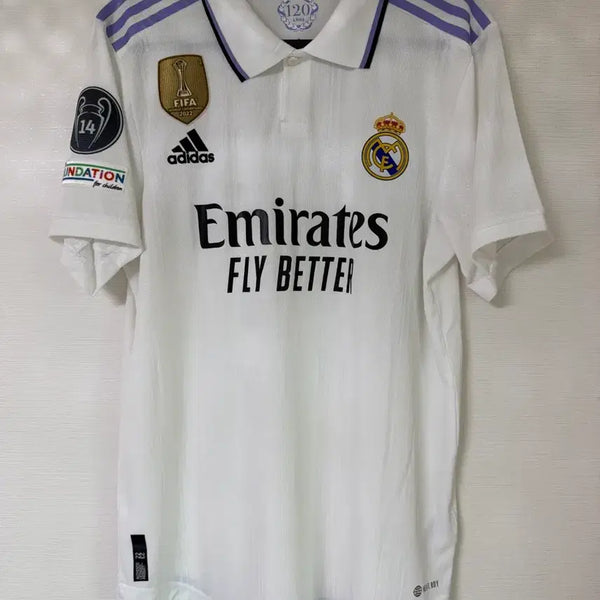 [BUNJANG] Real Madrid 22-23 Home Authentic Valverde Jersey with 2022 CWC and UCL Patches / [해외M] 22-23 레알마드리드 홈 어센틱 VALVERDE
