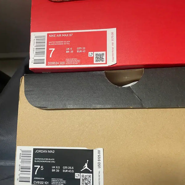 [BUNJANG] Jordan 4 & Air Max 97 Sneakers (250mm, 255mm) / 맥스97 조던4 팜