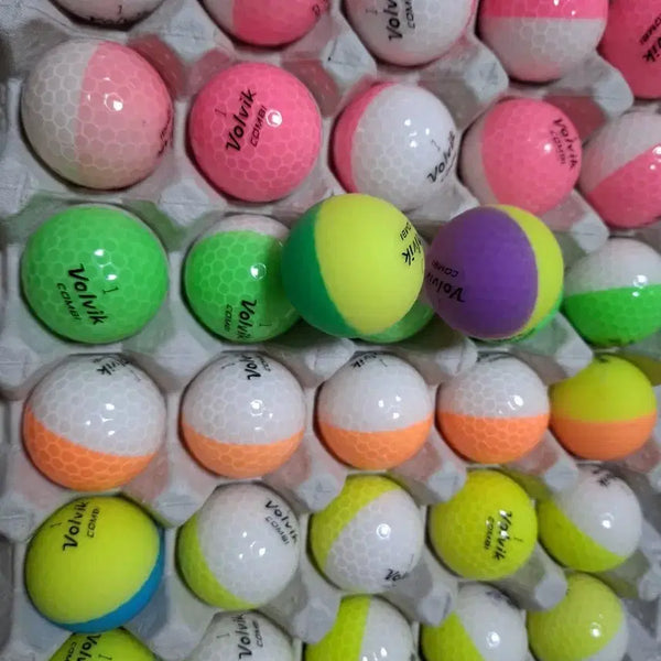 [BUNJANG] Volvik Half-Half Golf Balls (Glossy 28 + Matte 4) / 볼빅 반반공 콤비 유광 28알 / 무광 4알.로스트볼