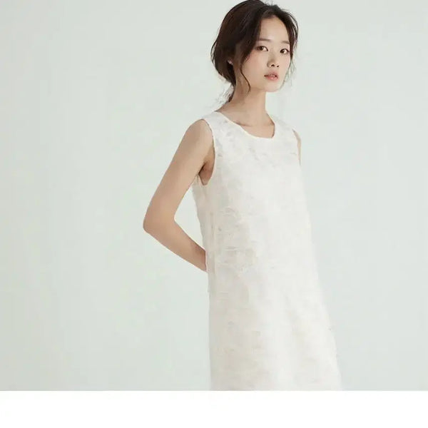[BUNJANG] JILLSTUART Ivory Lace Mini Dress S / 질스튜어트 원피스 아이보리  S