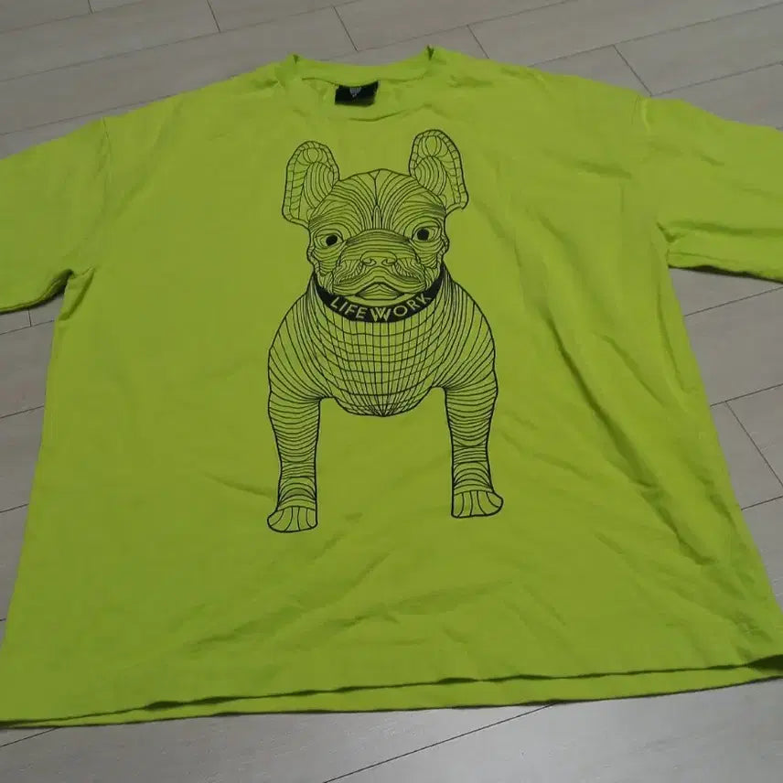 [BUNJANG] Life Work Bulldog Short Sleeve T-Shirt M / 라이프워크 불독 반팔티M