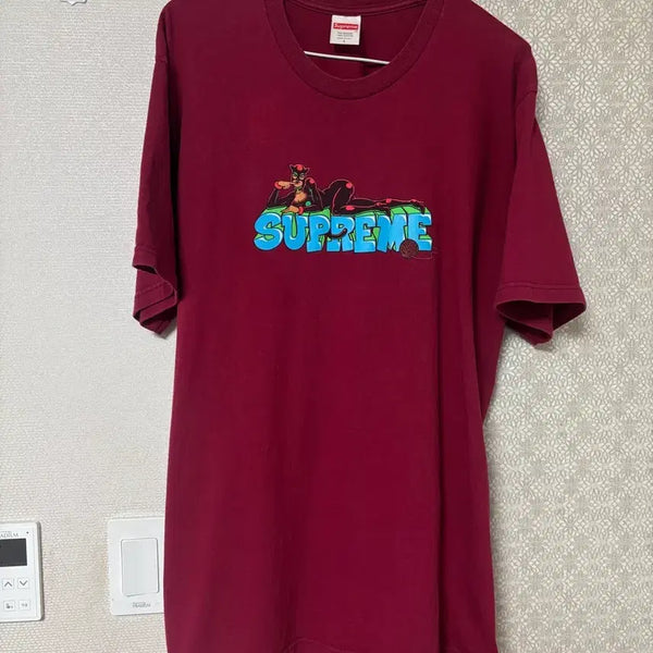 [BUNJANG] Supreme Catwoman Short Sleeve T-Shirt / 슈프림 캣우먼 반팔 L