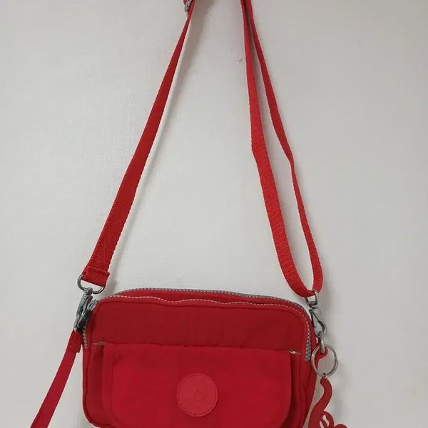 [BUNJANG] Kipling Crossbody Bag Red Monkey Charm Included 20x12 / 키플링 크로스백 레드 몽키 참 포함 20  12