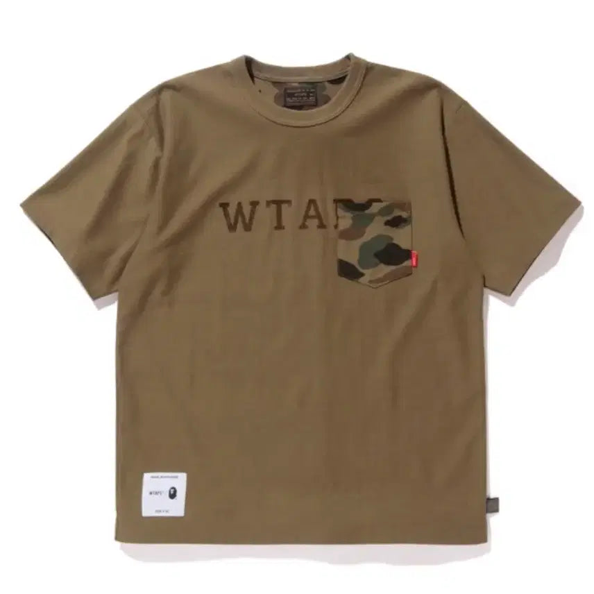 [BUNJANG] BAPE x WTAPS Collaboration T-Shirt Green Camo Size L / 베이프 더블탭스 콜라보 반팔티 녹계 L 사이즈