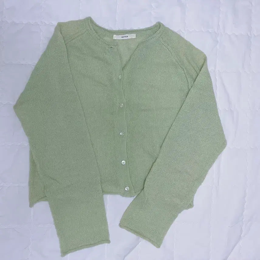 [BUNJANG] Mint Mohair Cardigan / 민트 모헤어 가디건