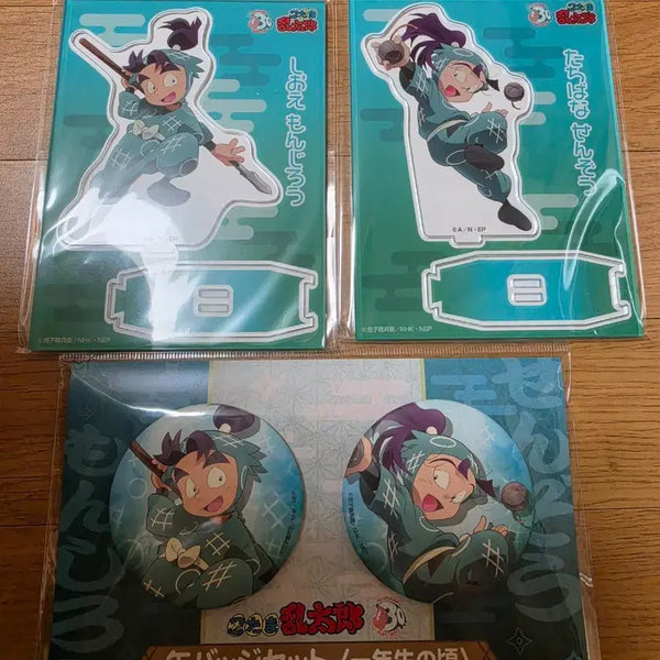 [BUNJANG] Nintama Rantaro 6 Nin 1st Year Acrylic Stand & Can Badge Set (Senshou, Monjiro) / 닌타마 6닌 1학년 1닌 아크릴스탠드 캔뱃지 센조 몬지로 6이