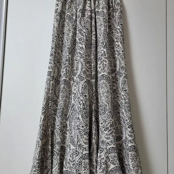 [BUNJANG] Paisley Pattern Banding Long Skirt / 밴딩 페이즐리 패턴 롱 스커트