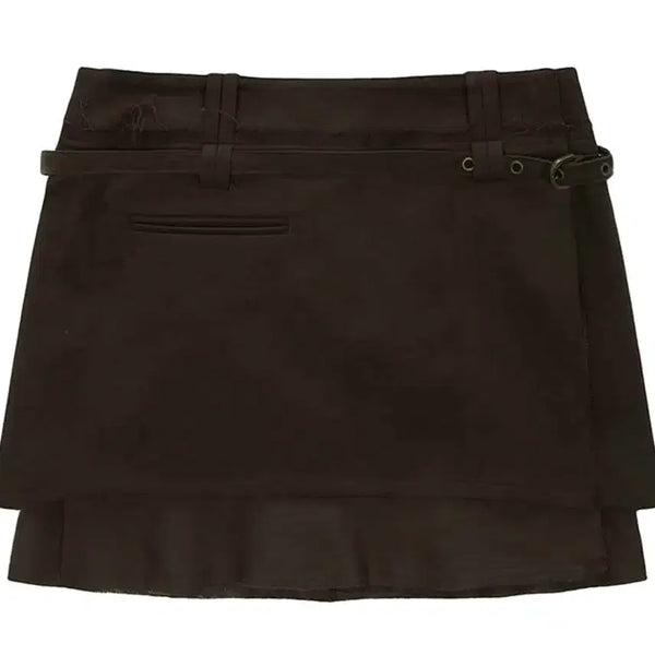 [BUNJANG] Matinkim Layered Belted Mini Skirt / 마뗑킴 layered belted mini skirt