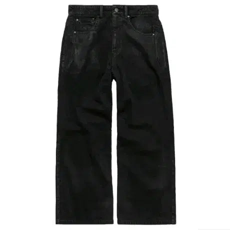 [BUNJANG] 4×Politere Loose Coated Jeans Black Pants / 4 폴리테루 루즈드 코티드 진 코티드 블랙 바지
