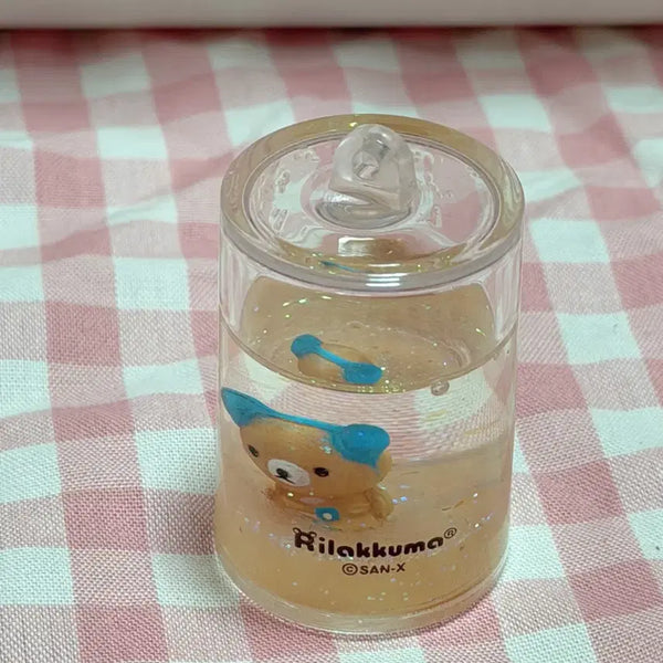 [BUNJANG] Rilakkuma Vintage Headset Oil Keychain / 정품 고전 리락쿠마 헤드셋 오일 키링