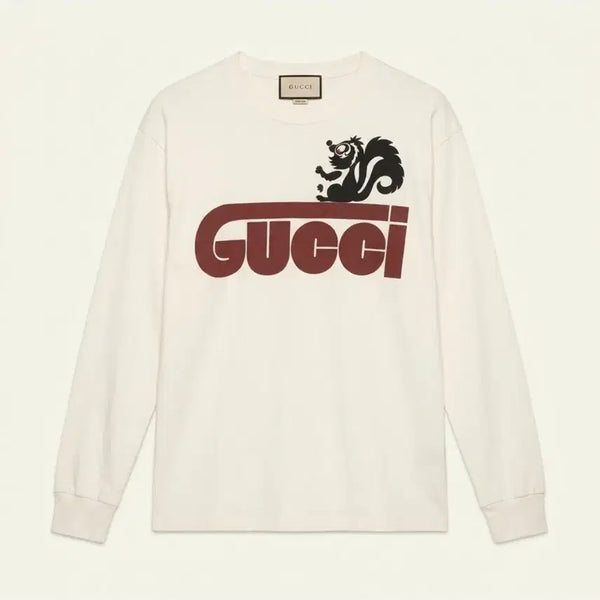 [BUNJANG] Gucci Skunk Lettering Logo Long Sleeve (M) / 구찌 스컹크 레터링로고 롱슬리브 (M)