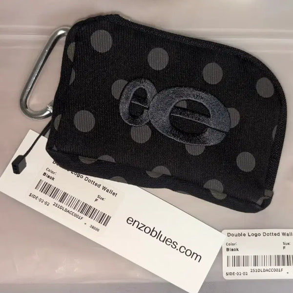 [BUNJANG] Enzo Blues Double Logo Dot Wallet Black / 공홈품절 새상품 엔조블루스 더블 로고 도트 월렛 블랙 지갑