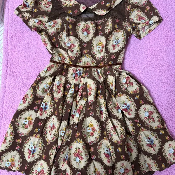 [BUNJANG] LIZ LISA Classic Floral Dress / 리즈리사 고전 핀터깔 대대장 히메카지 라떼갸루 히메갸루 플로럴 원피스